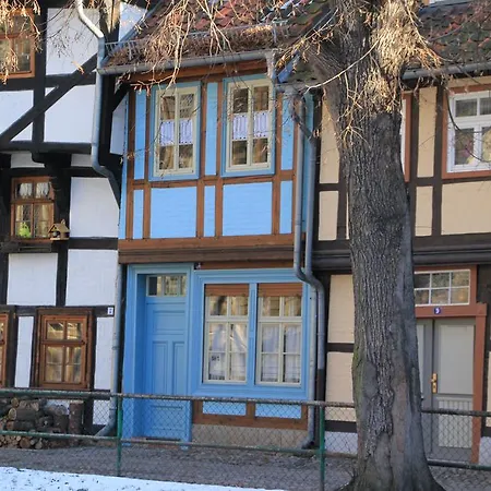 Ferienwohnung Blaues Häuschen Quedlinburg Exterior foto