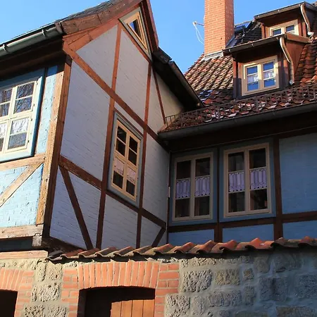 Ferienwohnung Blaues Häuschen Quedlinburg Exterior foto